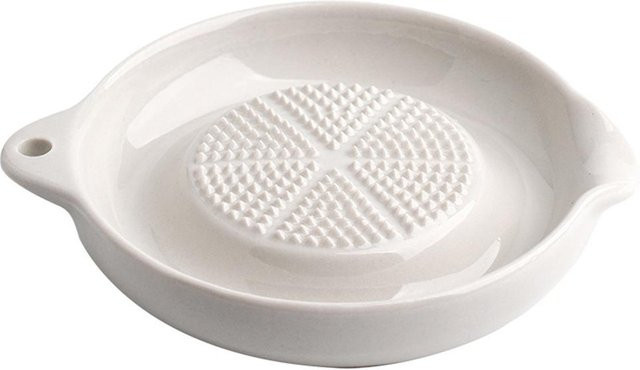 TOMTOP JMS Mehrzweck-Keramik-Reibeplatte aus Porzellan in Weiß für Knoblauch, Zwiebeln, Käse und Ingwer - Bild 1