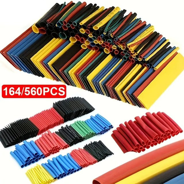Schrumpfschlauch Set 2:1 Polyolefin in Multicolor, 164 bis 560 Stück - Bild 1