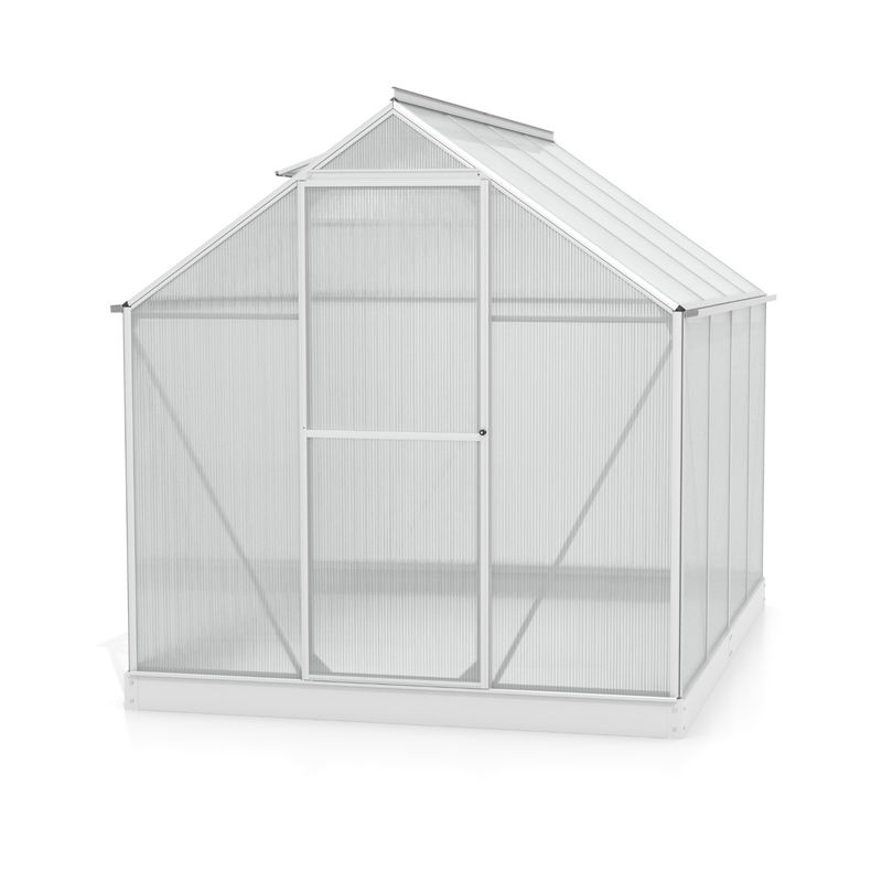 Vitavia Gewächshaus Triton 5000 aus Aluminium eloxiert mit 4 mm Polycarbonat-Hohlkammerplatten und Stahlfundament, 5 m² - Bild 4