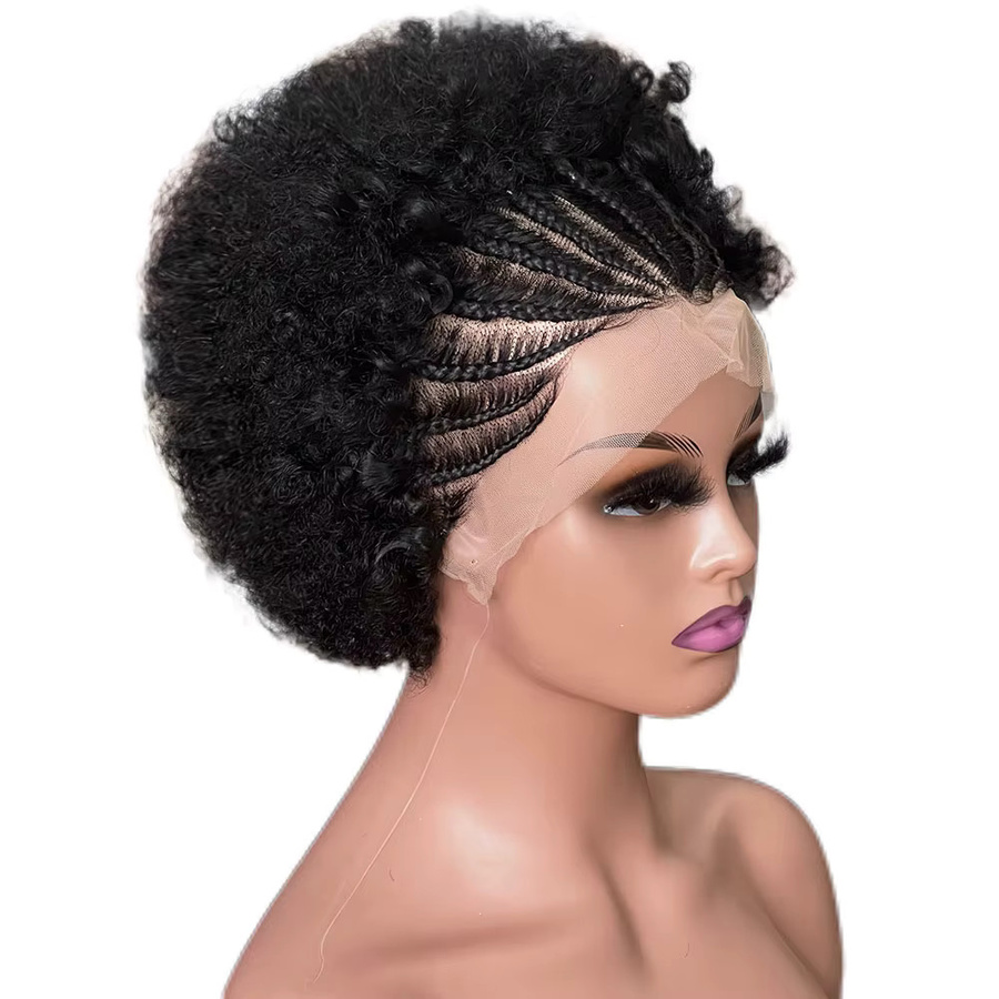 Dula A Hair Echthaar Perücke, Cornrow Afro Spitze Frontal, Damen - Bild 3