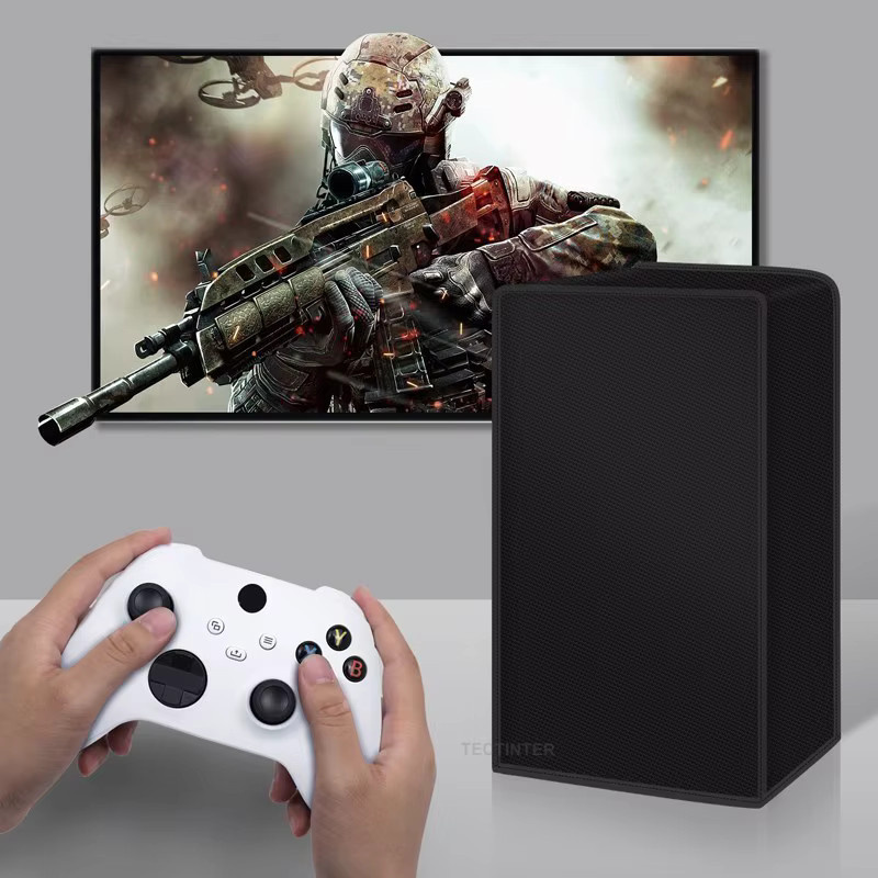 YECKTEGJ Schutzhülle für Xbox Series X in Schwarz, staubdichte und wasserdichte Hülle für horizontale oder vertikale Nutzung - Bild 4