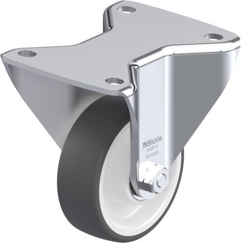 Blickle Bockrolle BH-POTH 100K-3 in Grau und Weiß, Rad-Durchmesser: 100 mm, Tragfähigkeit: 300 kg - Bild 1