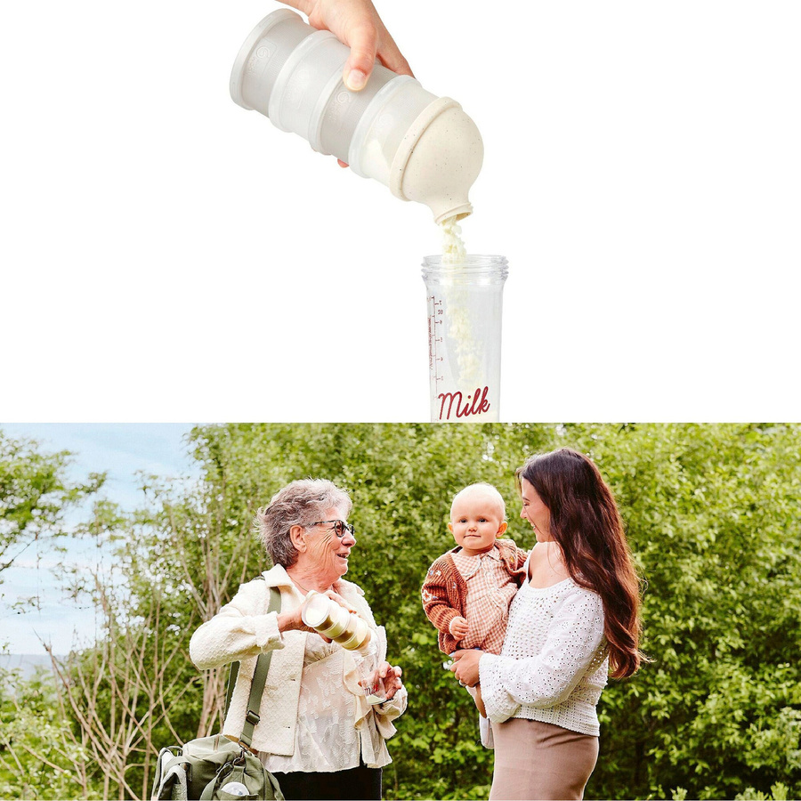 Babymoov Milchpulver-Portionierer in Transparent und Beige, luftdicht und stapelbar - Bild 2