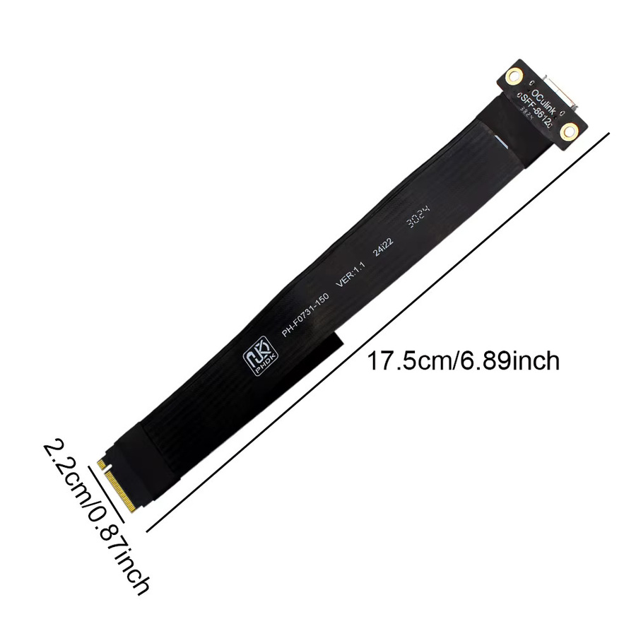 VODOOL M.2 NVMe zu Oculink Buchsenadapterkabel in Schwarz für stabile Datenübertragung im Gaming-PC - Bild 5