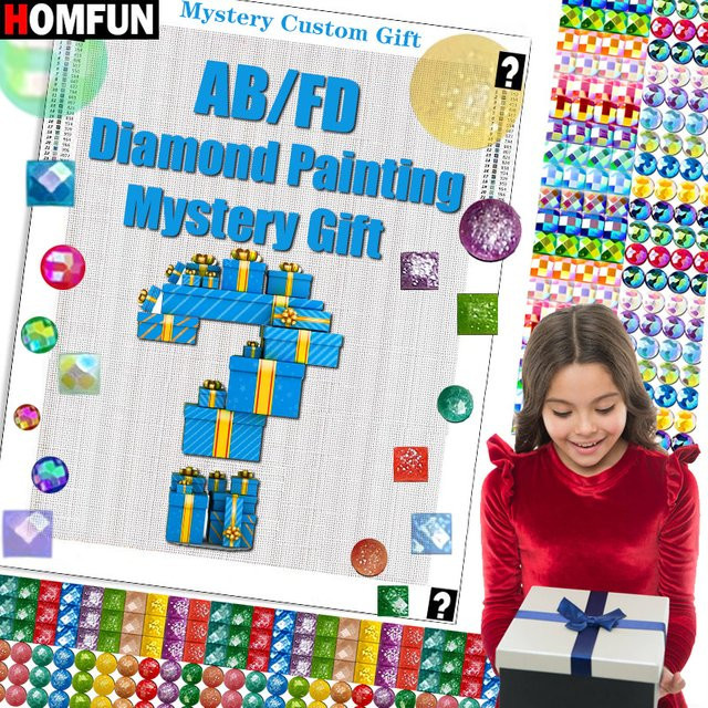 HOMFUN Diamond Painting Set Fee Staub Ab Geheimnis DIY 5D Diamant Stickerei Bild Rund, Mehrfarbig - Bild 1