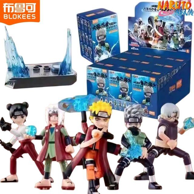 BLOKEES Naruto Baustein-Figur Serie 2 Uzumaki Naruto und Jiraiya Montagemodell Blindbox Anime-Spielzeug für Kinder und Schreibtischdekoration - Bild 1