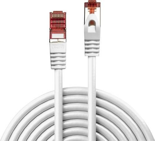 Lindy RJ45 Patchkabel CAT 6 S/FTP Ethernet LAN Weiß, Länge: 5,00 m - Bild 1