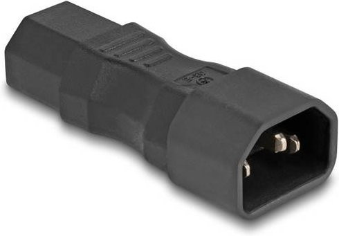 Delock Netz-Adapter C13 auf C14 Kaltgeräte-Buchse zu Stecker in Schwarz - Bild 1