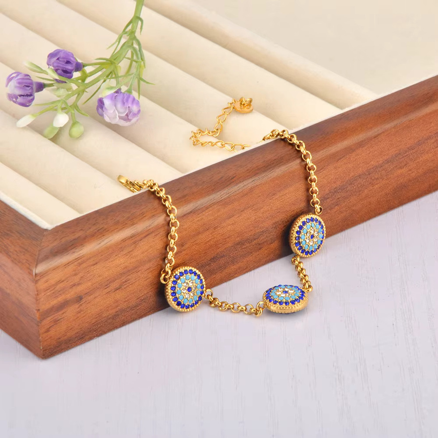 Lokaer Armband Halskette, Edelstahl, Gold, Zirkonia, Damen - Bild 3