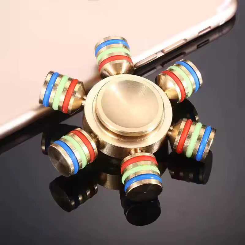 Meade Handspinner aus Metall, 6 Arme, Dekompressions-Zappelspielzeug - Bild 2