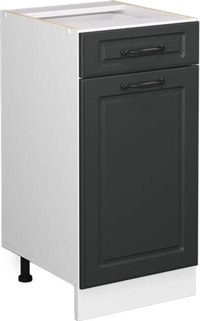 Vicco Küchenunterschrank R-Line Landhaus in Anthrazit und Weiß, Breite: 40 cm - Bild 1
