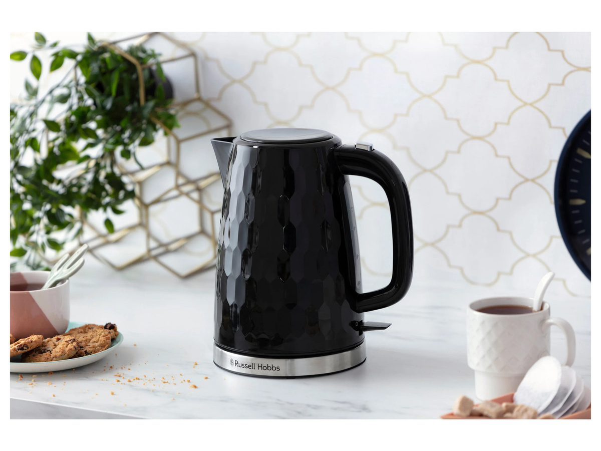 Russell Hobbs Wasserkocher Honeycomb in Schwarz mit herausnehmbarem Kalkfilter, 1,7 l - Bild 4