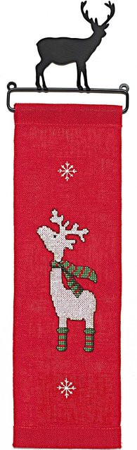Rico Design Wandbehang Elch aus Leinen B: 10 cm, H: 32 cm - Bild 1