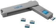 LogiLink USB-C Port Blocker in Blau und Grau - Bild 1