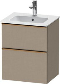 Duravit Waschtischunterschrank D-Neo in Beige/Leinen mit 1 Tür und 1 Schublade, B/T/H: 51 x 40,2 x 62,5 cm - Bild 1