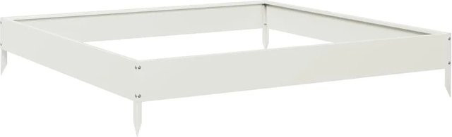 vidaXL Hochbeet aus Stahl in Weiß B: 100 cm, T: 100 cm, H: 18,5 cm - Bild 1