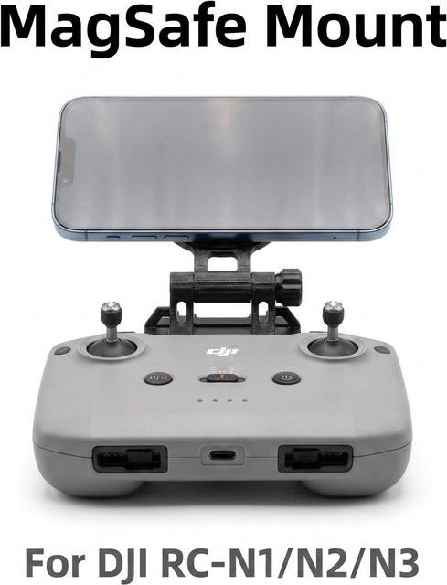 DJI Faltbare MagSafe Magnetische Telefonhalterung für RC-N1/RC-N2/RC-N3 Fernbedienung in Schwarz mit verstellbarem Scharnier-Design - Bild 1