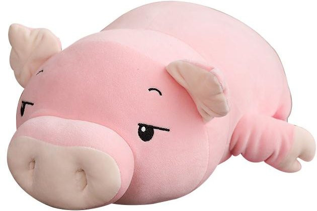 BC Pet Supplies Squishy Schwein, Liegende Puppe, Plüsch, Rosa / Pink - Bild 1