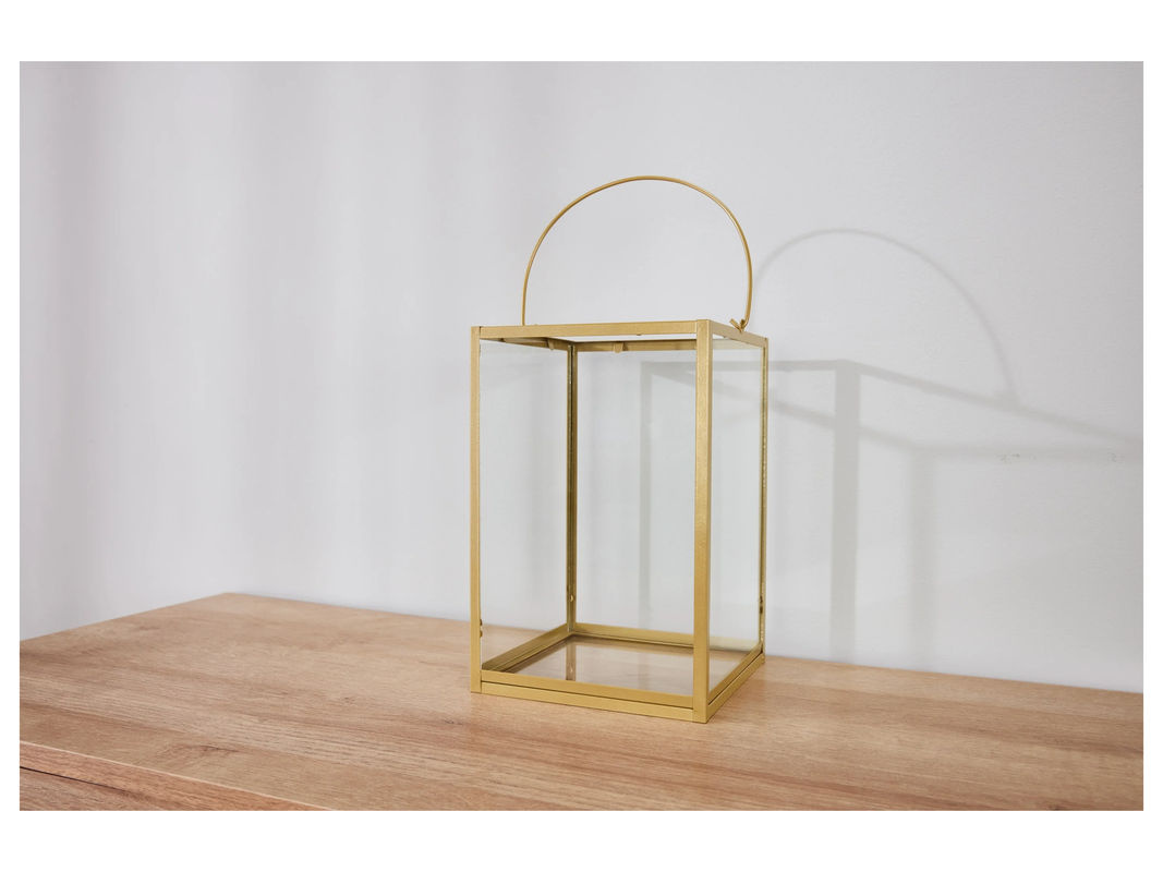 LIVARNO HOME Deko Accessoires Glasbehälter in Gold aus Glas und Eisen - Bild 2