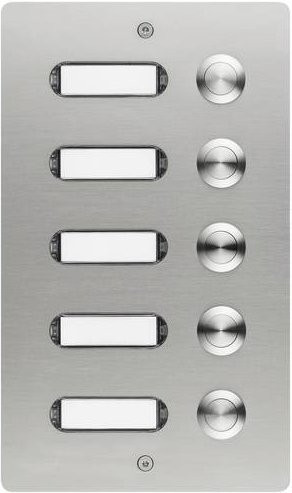 Grothe Klingeltaster 55405 mit Namensschild aus Edelstahl in Silber - Bild 1