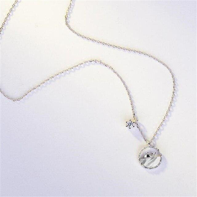YIRAN Jewelry Halskette, 925 Sterlingsilber, Kristall Quaste, Perle, Damen - Bild 1