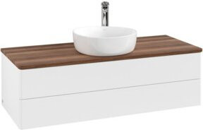 V&B Waschtischunterschrank Antao ohne Frontstruktur in Weiß lackiert, B/T/H: 120 x 50 x 50 cm - Bild 1