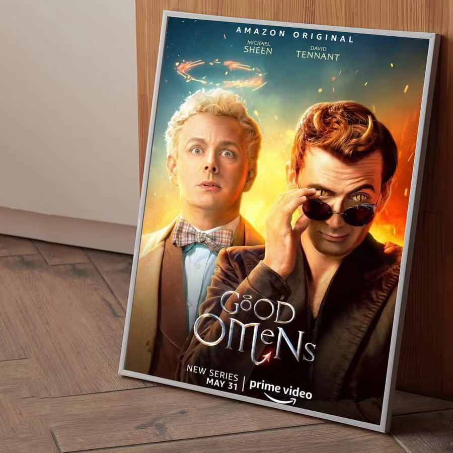 Moetch Good Omens Serie Filmplakat-Aufkleber, wasserfester Wandkunstdruck in Mehrfarben für deine Heimdekoration - Bild 6