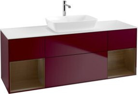 V&B Waschtischunterschrank Finion in Weiß Hochglanz, Breite: 160 cm, Tiefe: 50,1 cm, Höhe: 50,1 cm - Bild 1