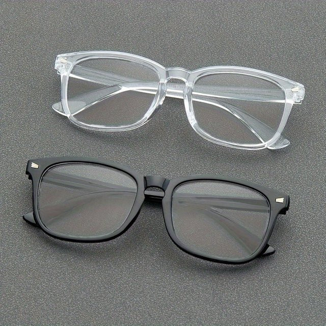 DIXSG Korrektionsbrille, quadratisch, Vollrand, Kunststoff, Blaulichtfilter - Bild 1