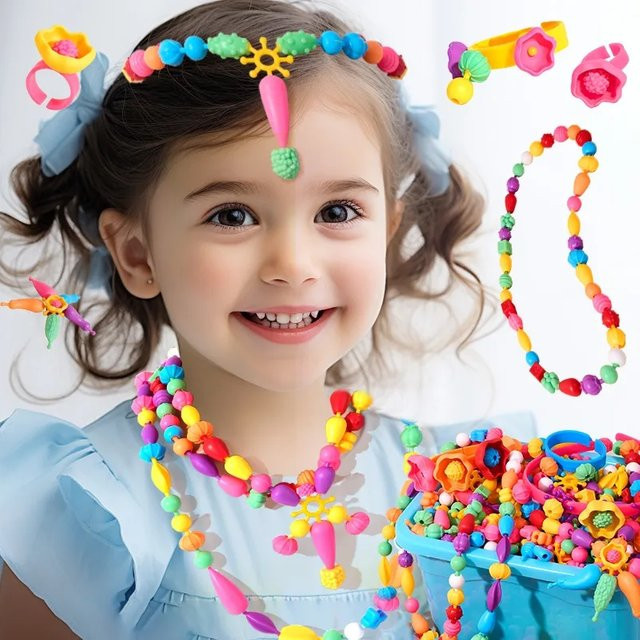 Prinzessin Schmuckherstellung Kit, Dekoration Perlen, Bunt / Mehrfarbig - Bild 1
