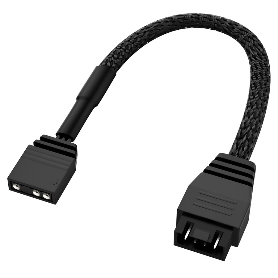 RGEEK 4er Set ARGB 3-Pin auf 4-Pin RGB Lüfter Adapterkabel für NZXT AER RGB Lüfter, Schwarz, Länge: 15 cm - Bild 5