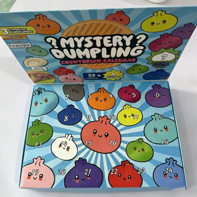 Bandai Mystery Dumpling Adventskalender, 24-Tage-Countdown-Kalender, Fidget-Spielzeug - Bild 2