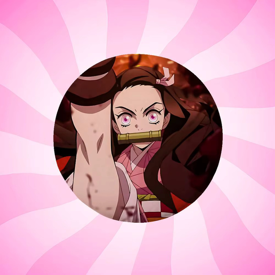 bilibili Anstecknadel Nezuko Kamado, Anime, Rund - Bild 6