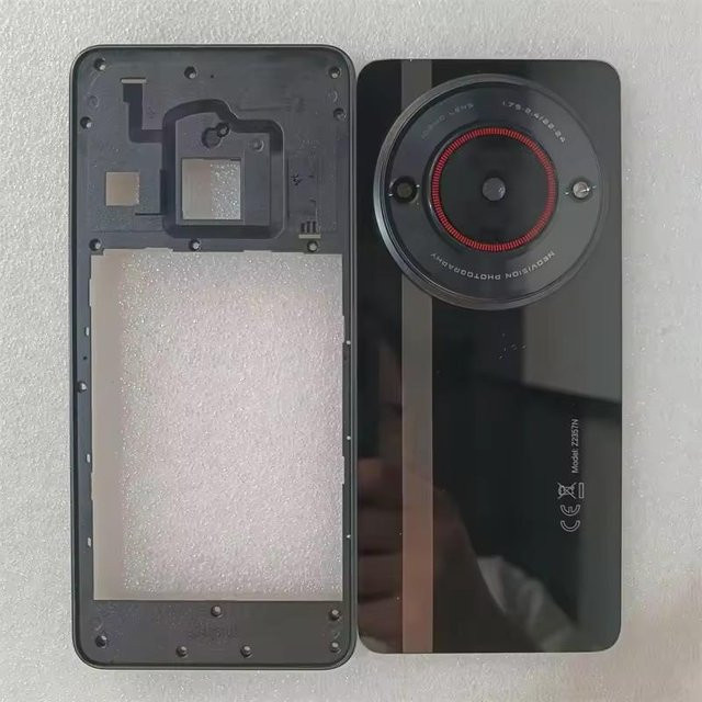 ZTE Nubia Focus 5G Z2357N Ersatzgehäuse Set in Schwarz inklusive Mittelrahmen, Glas-Rückseite, Akku und Kameralinse - Bild 1