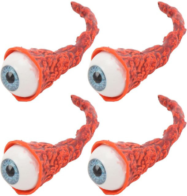 4er-Set Koogeelife Herausgerissene Augäpfel aus weichem Latexschaum in Rot als Halloween-Requisite für Erwachsene - Bild 1