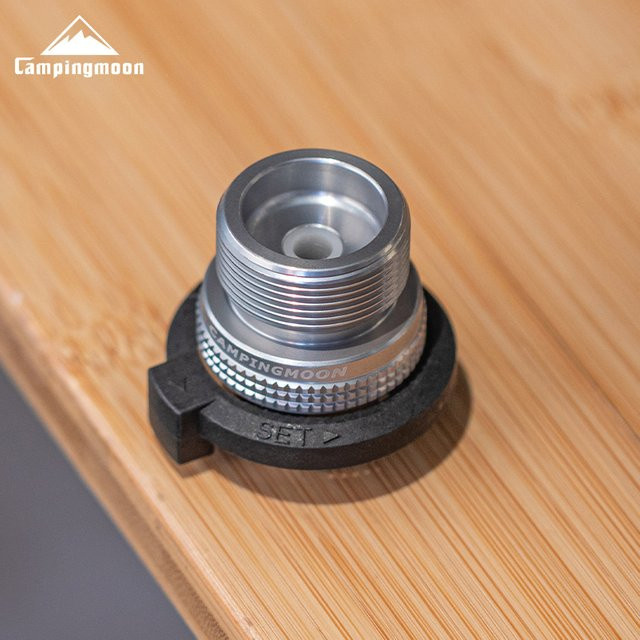 CAMPINGMOON Z19 Propan-zu-Zylinder-Adapter für Campingzubehör mit US-Propananschluss in Silber - Bild 1
