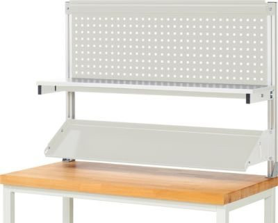 Rau System-Aufbau Komplettset höhenverstellbar in Lichtgrau, B/T/H: 125 cm x 35 cm x 90 cm - Bild 1