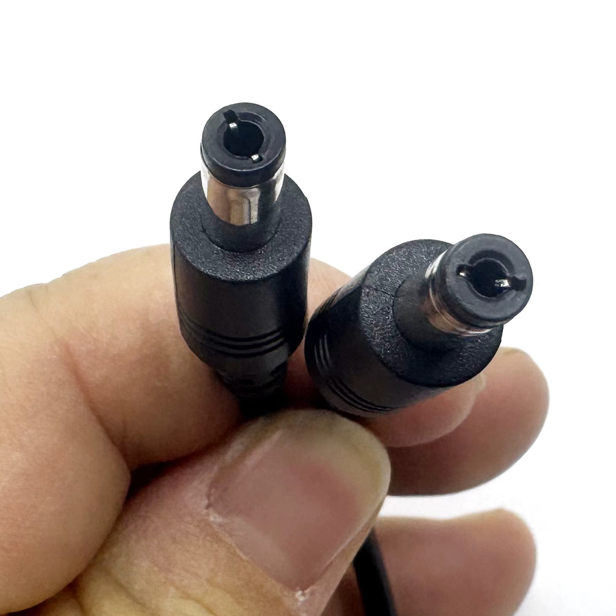 UpperFu DC-Stromkabel Schwarz mit 5,5 mm x 2,5 mm auf 2,1 mm Stecker, 18AWG Kabel für LED-Streifen und CCTV-Überwachungskameras - Bild 4