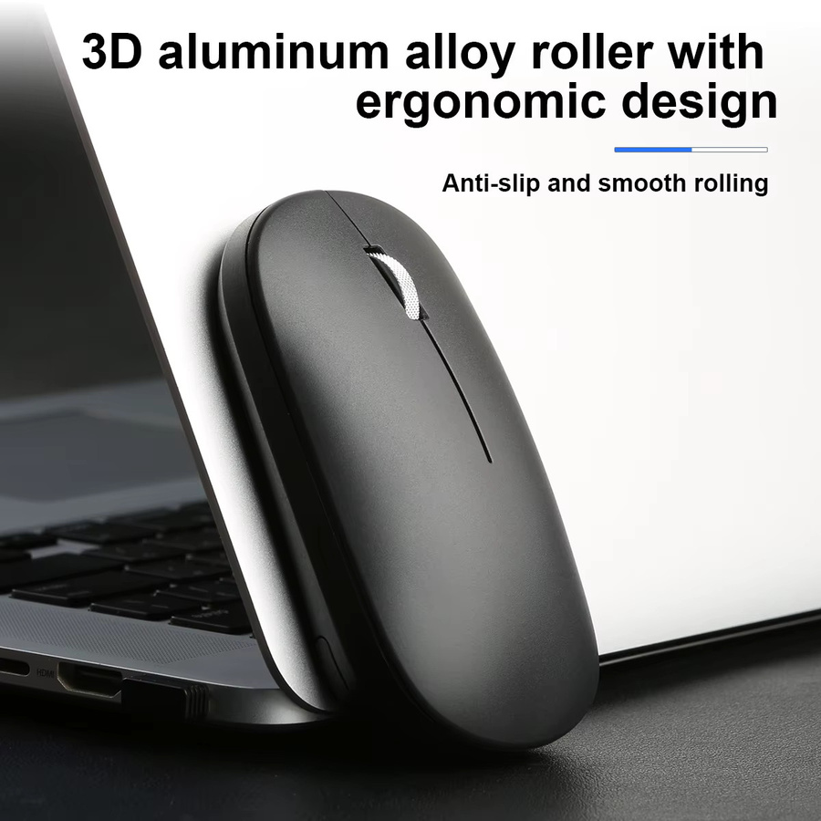 Ergonomische kabellose Congdi Maus mit 3 einstellbaren DPI-Werten in Schwarz oder Grau für Laptop, Büro und Gaming - Bild 4
