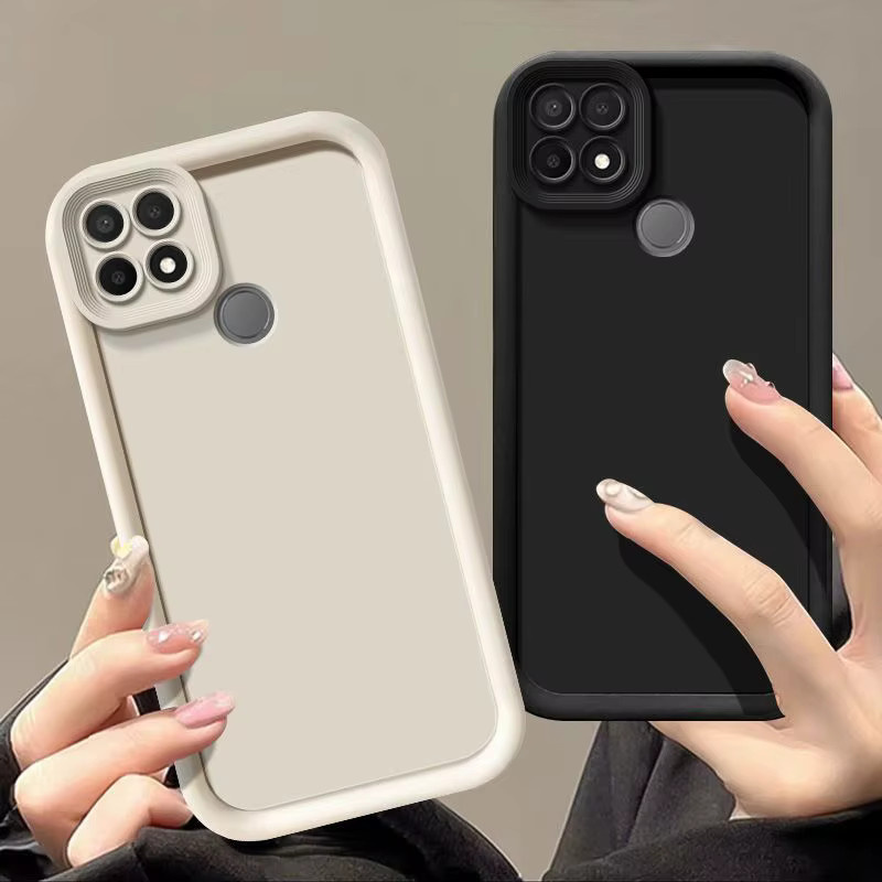 Stoßfeste matte Schutzhülle für OPPO A15, A15s und A35 in Weiß - Bild 3