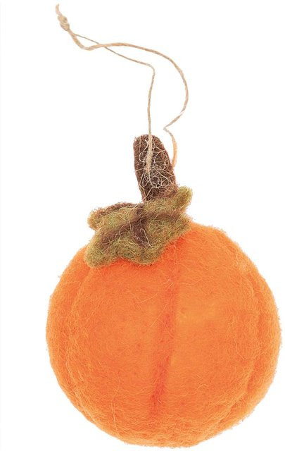 Rico Design Filzhänger Kürbis in Orange für Halloween und Herbst, B/T/H: 6 x 6 x 6 cm - Bild 1
