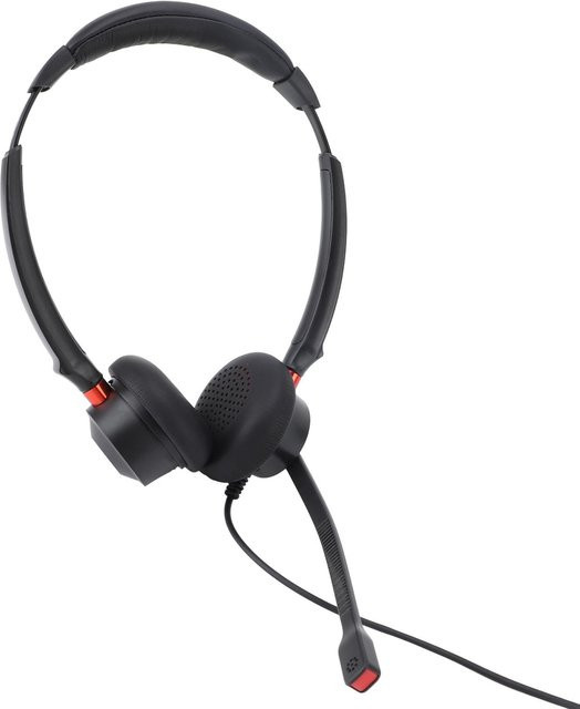 OutsideWorld Professionelles Telefon-Headset mit Noise-Cancelling-Mikrofon und USB-C sowie 3,5 mm Klinke in Schwarz - Bild 1