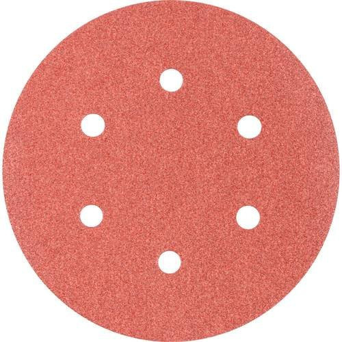 PFERD Universal Korund Klettscheibe KSS für Exzenterschleifer, Durchmesser: 150 mm, Körnung: 100, Farbe: Rot, 25 Stück - Bild 1