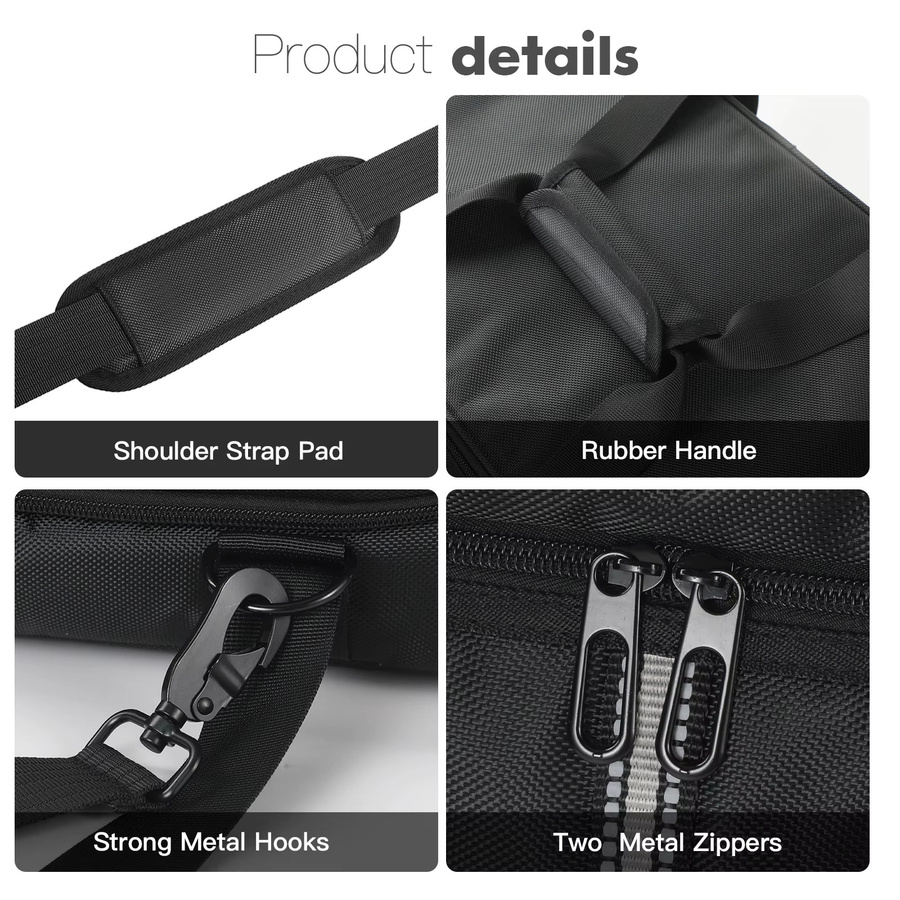 Anker Tragetasche für SOLIX C2000 Gen 2 Powerstation, schwarze Aufbewahrungstasche mit Organizer-Taschen für Reisen - Bild 6