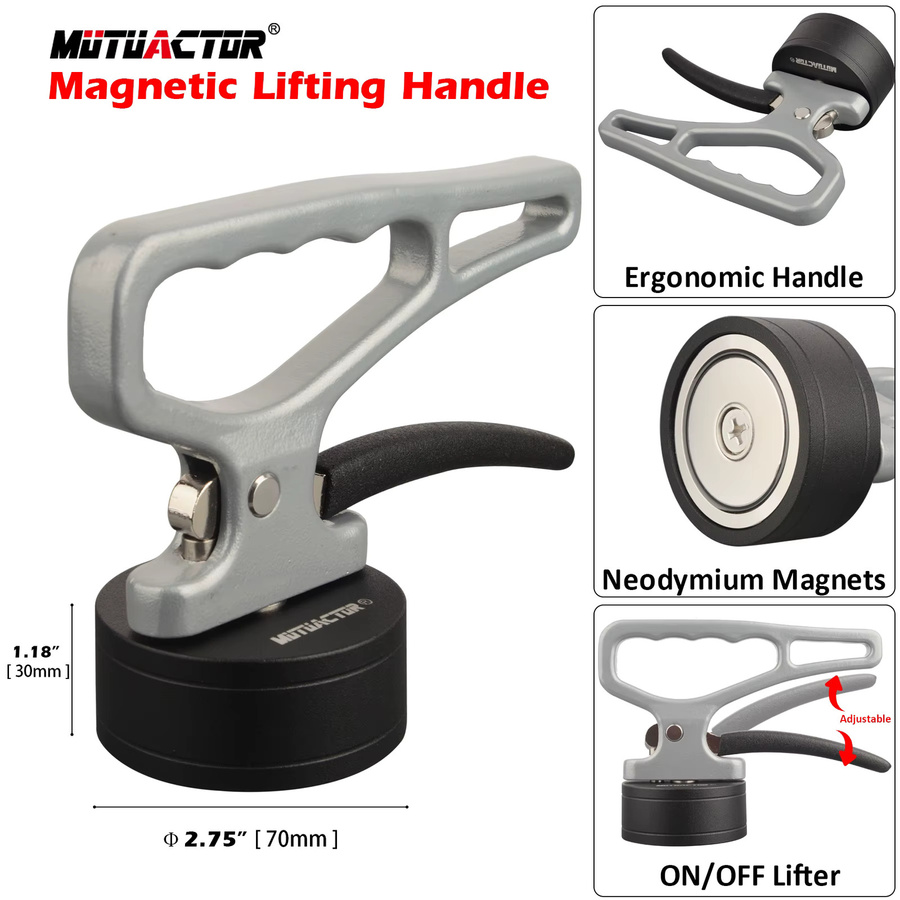 AMAZING-MAG Magnetisches Aufnahmewerkzeug mit Schnellverschluss und ergonomischem Griff in Silber und Grau - Bild 6