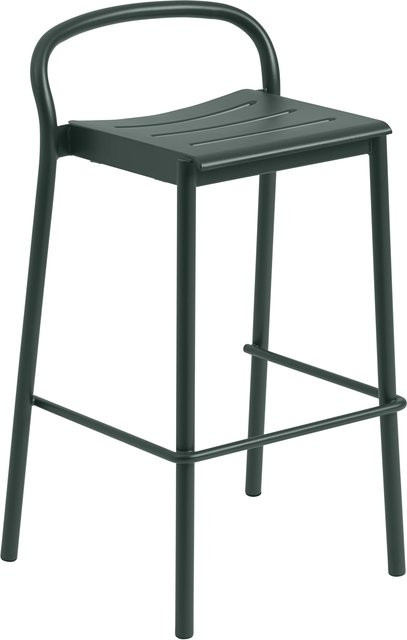 Muuto Linear Steel Barstuhl aus Metall in Grün Matt - Bild 1