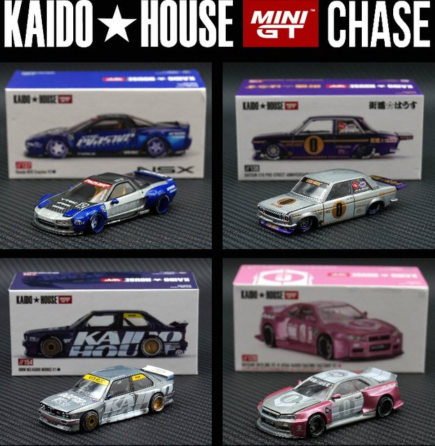 MINIGT Kaido House Skyline GTR R34 510 Wagon R33 NSX Diorama, Automodell, 1:64 - Bild 1