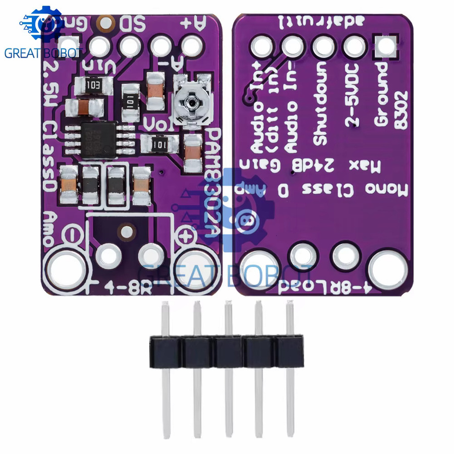 BS PAM8302A CJMCU Audio-Leistungsverstärkermodul der Klasse D mit 2,5 W Einkanal-Leistung in Violett - Bild 3