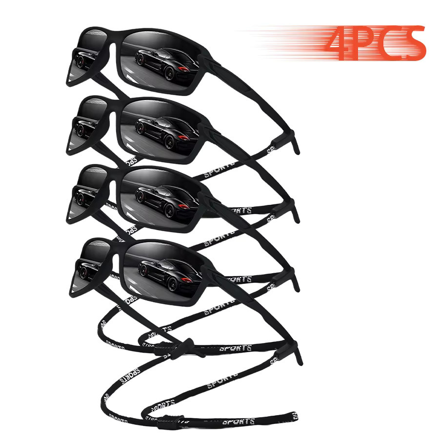 WSZ Sportsonnenbrille, Vollrand, Kunststoff, Schwarz, Unisex - Bild 3