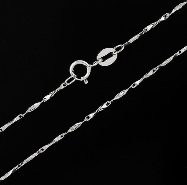 Halskette 925 Sterlingsilber, schmal, Damen, 45 cm - Bild 1